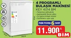 KEYSMART 4 PROGRAMLI BULAŞIK MAKİNESİ KEY 4014 BM fiyat ve kampanya bilgisi